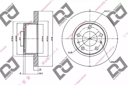 Тормозной диск DJ PARTS BD1477